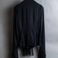 "YVES SAINT LAURENT" 2002 AW Scarf docking tulle design silk double zipper blouse