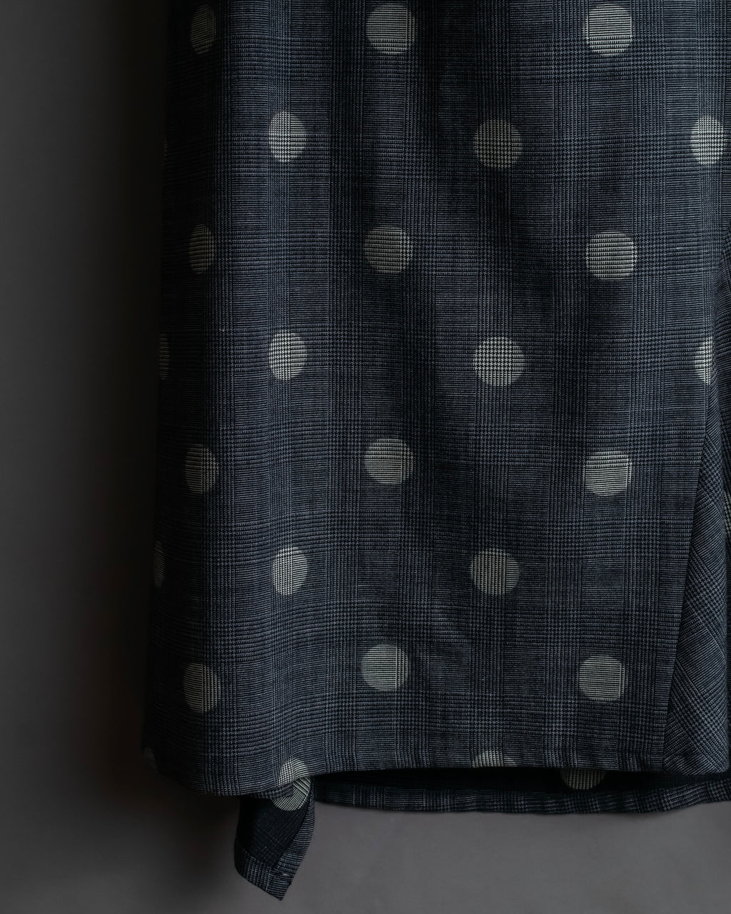 "YOHJI YAMAMOTO +NOIR" Large polka dot pattern flared skirt