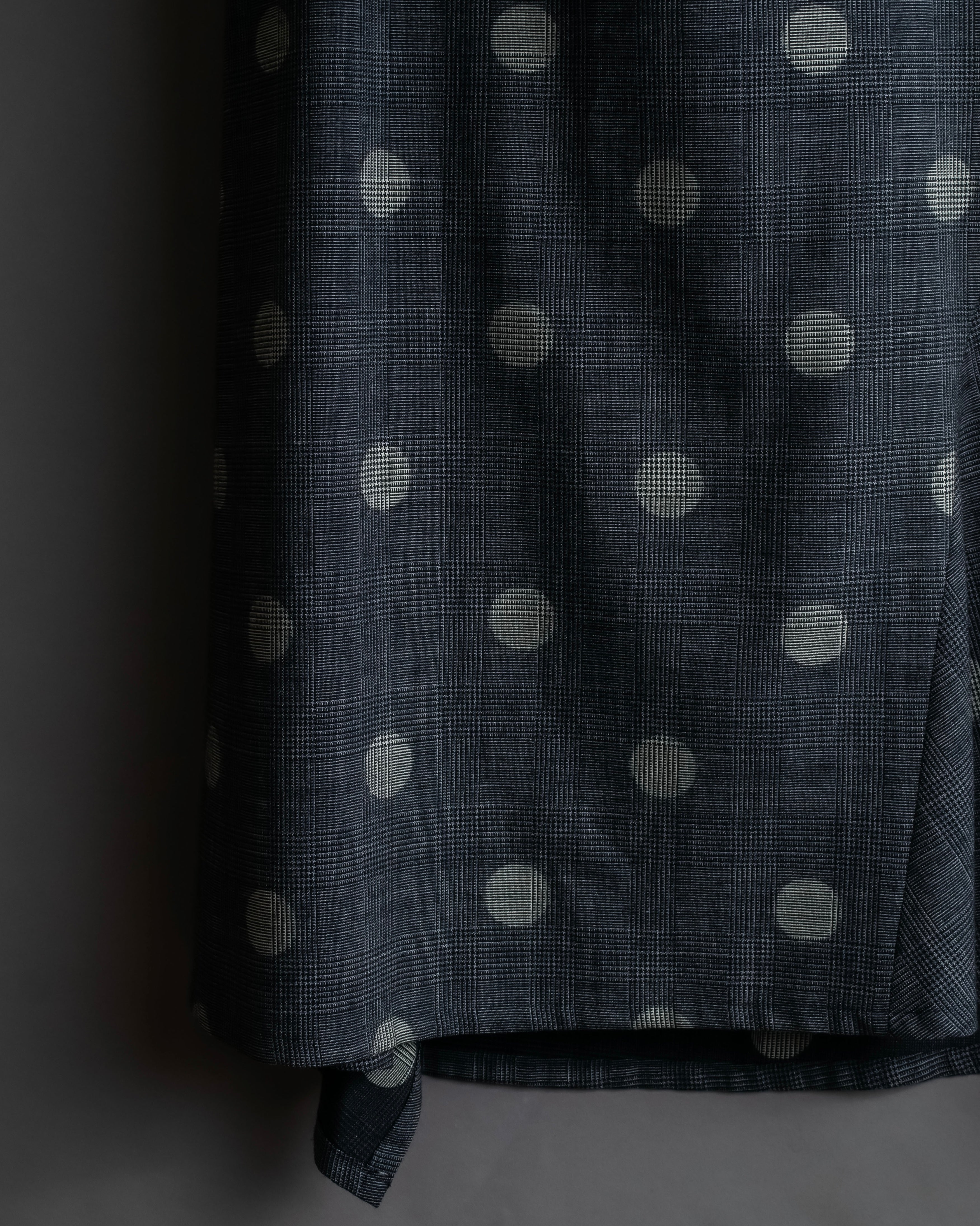 "YOHJI YAMAMOTO +NOIR" Large polka dot pattern flared skirt