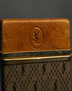 "Yves Saint Laurent" 70's-80's Vintage monogram canvas leather cigarette case