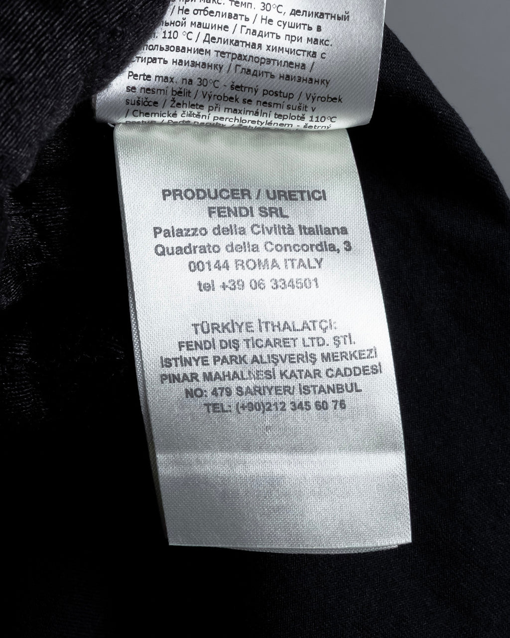 "FENDI" Pick stitch design fly front shirt