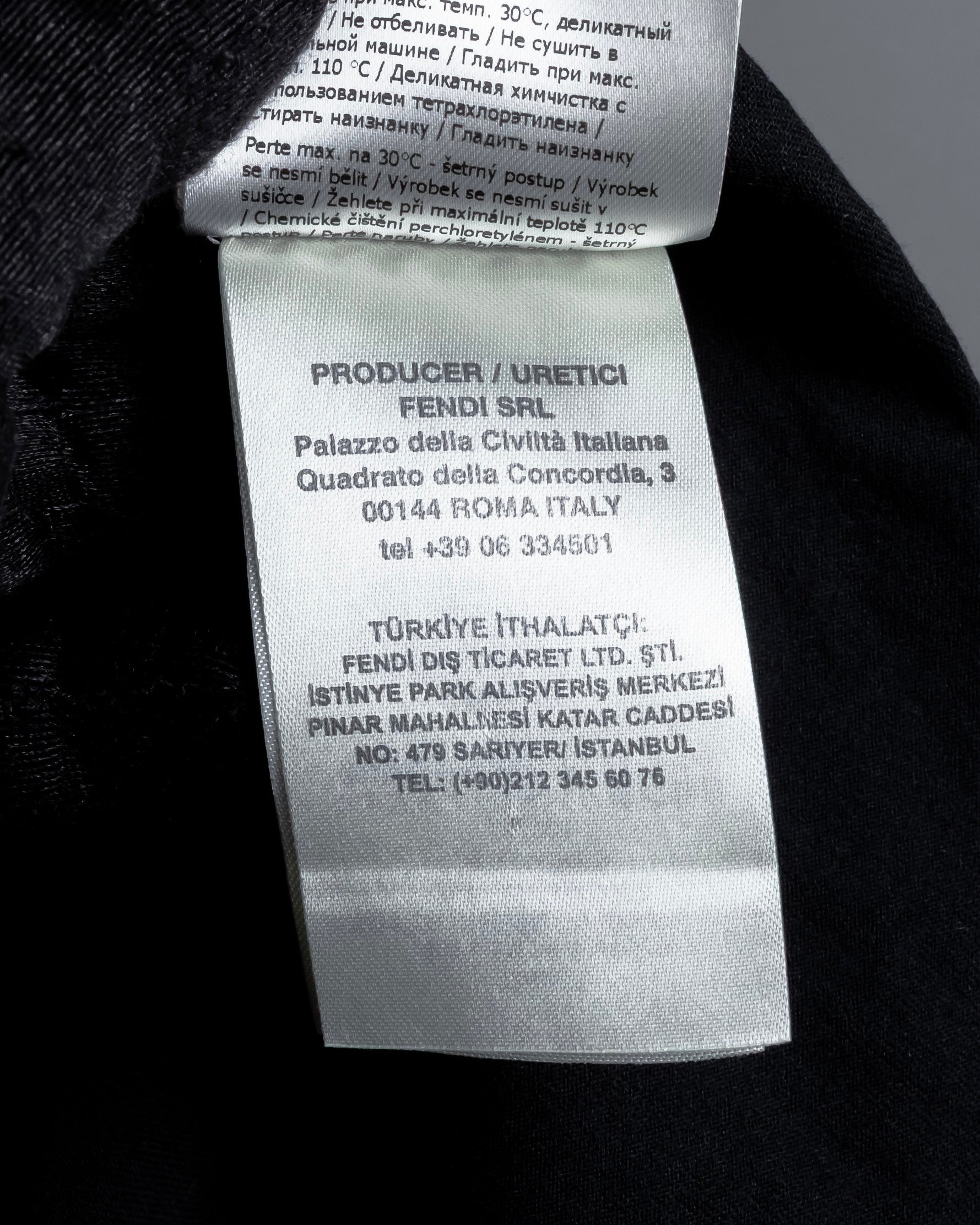 "FENDI" Pick stitch design fly front shirt