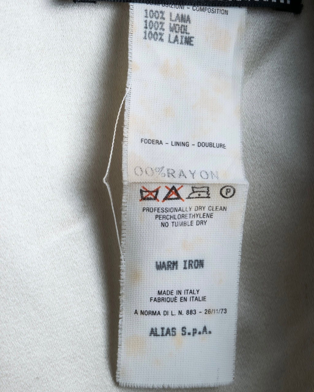 "GIANNI VERSACE couture" Collarless Luxury Wool Long Coat