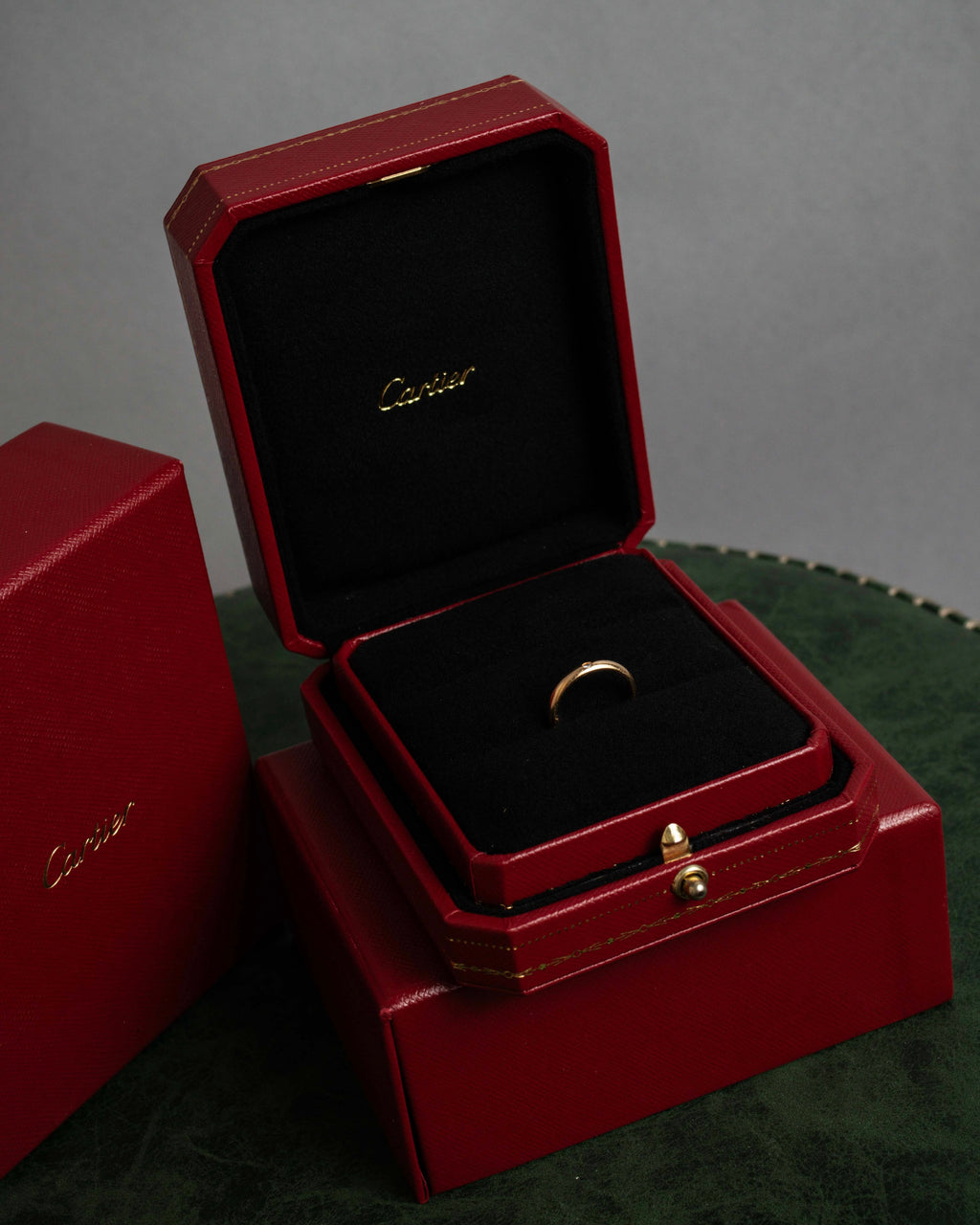 "Cartier" Band 1PD PG AU750 diamond ring