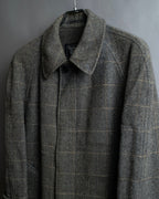 "BURBERRYS" Fine check pattern herringbone coat