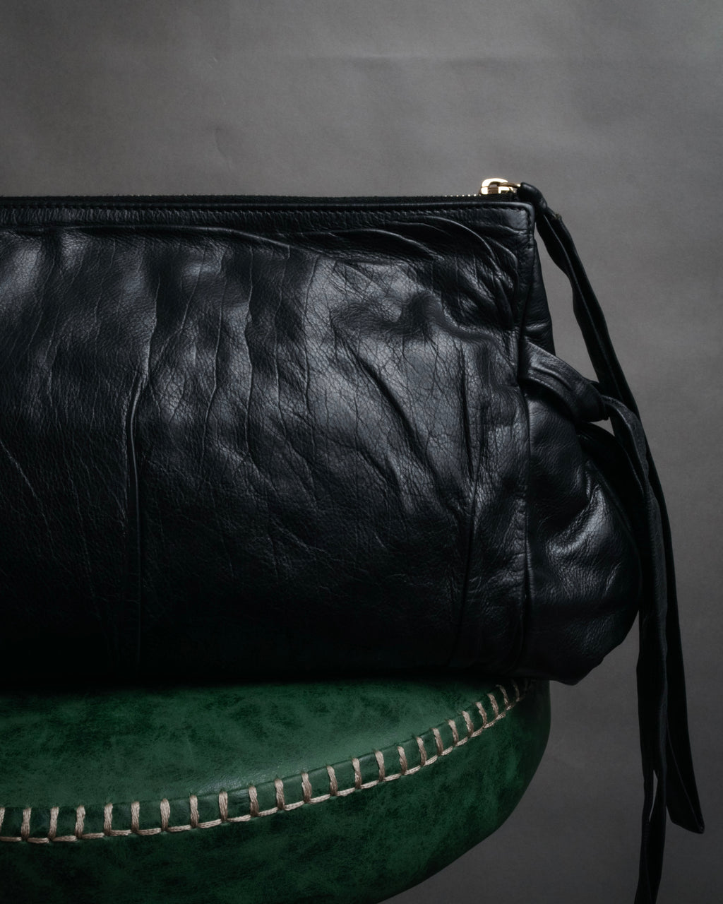 “GUCCI” 2007-2012 Crest emblem soft leather bag