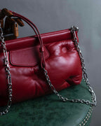"MAISON MARGIELA" Red color Glam Slam chain shoulder bag
