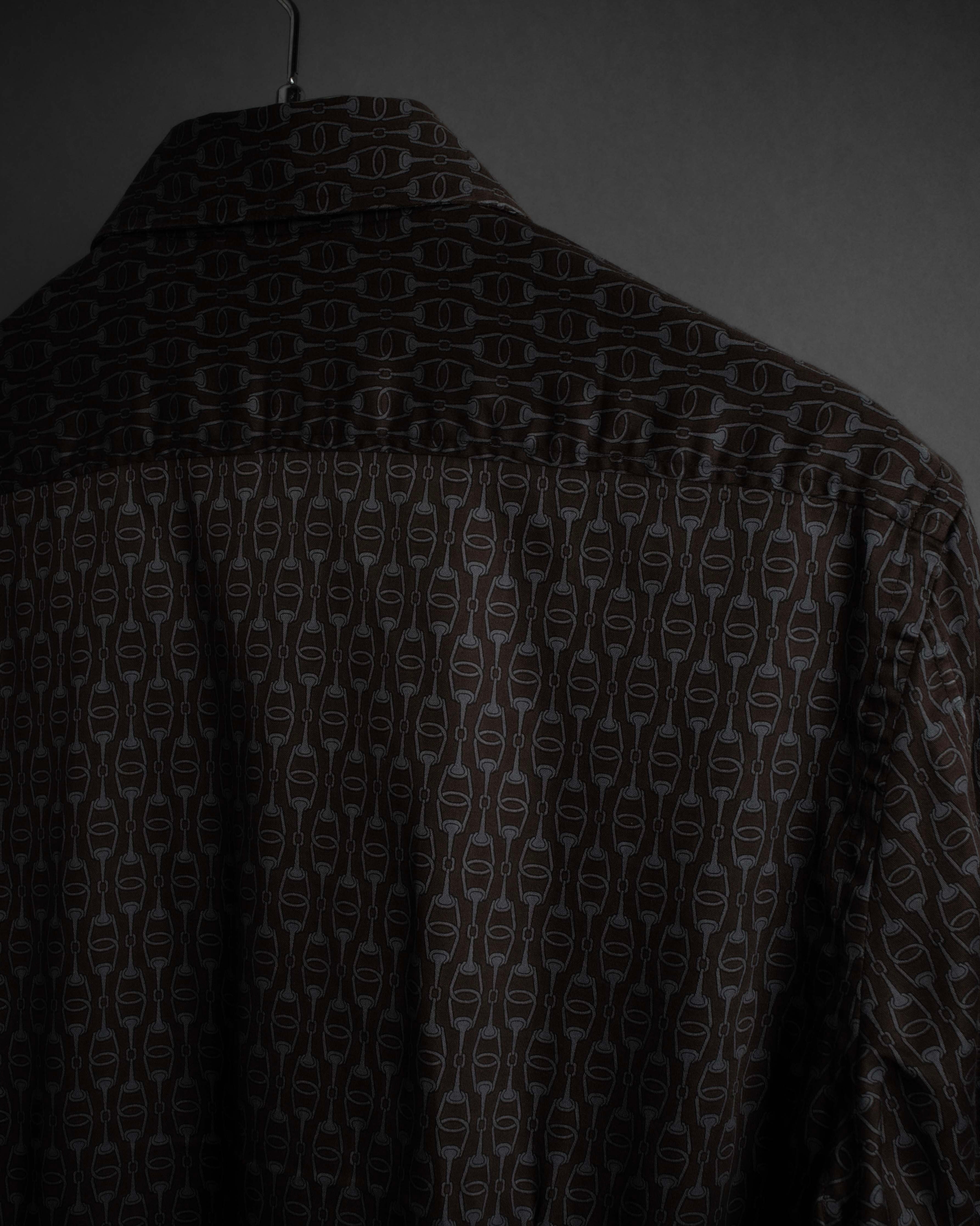 "GUCCI" Horsebit pattern shaped shirt