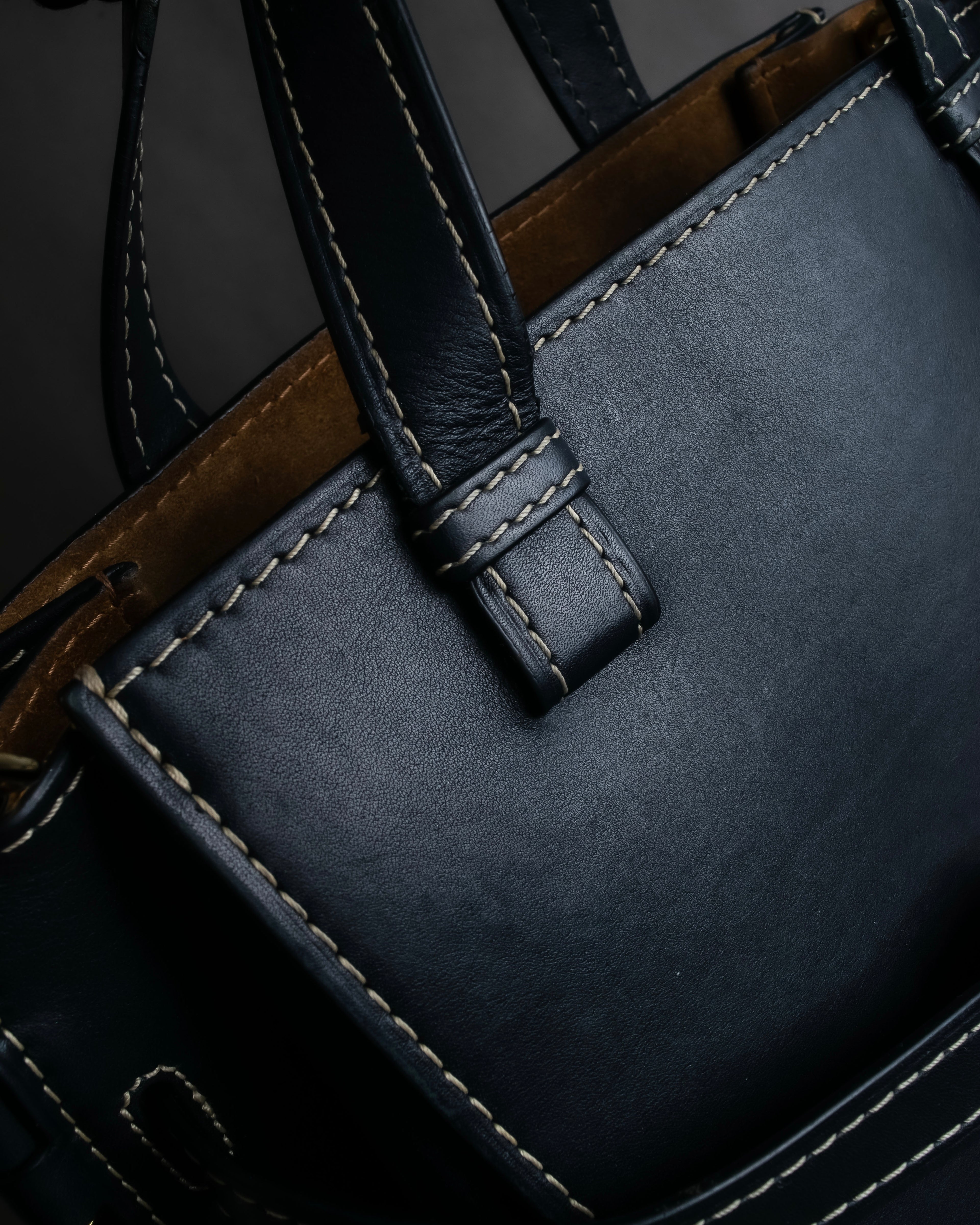 "LOEWE" Gate top handle 2way leather bag