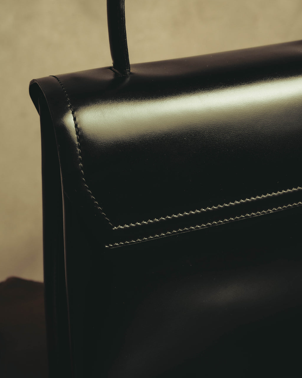 "LOEWE" 80's-90's Structured top-handle shoulder bag