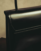 "LOEWE" 80's-90's Structured top-handle shoulder bag