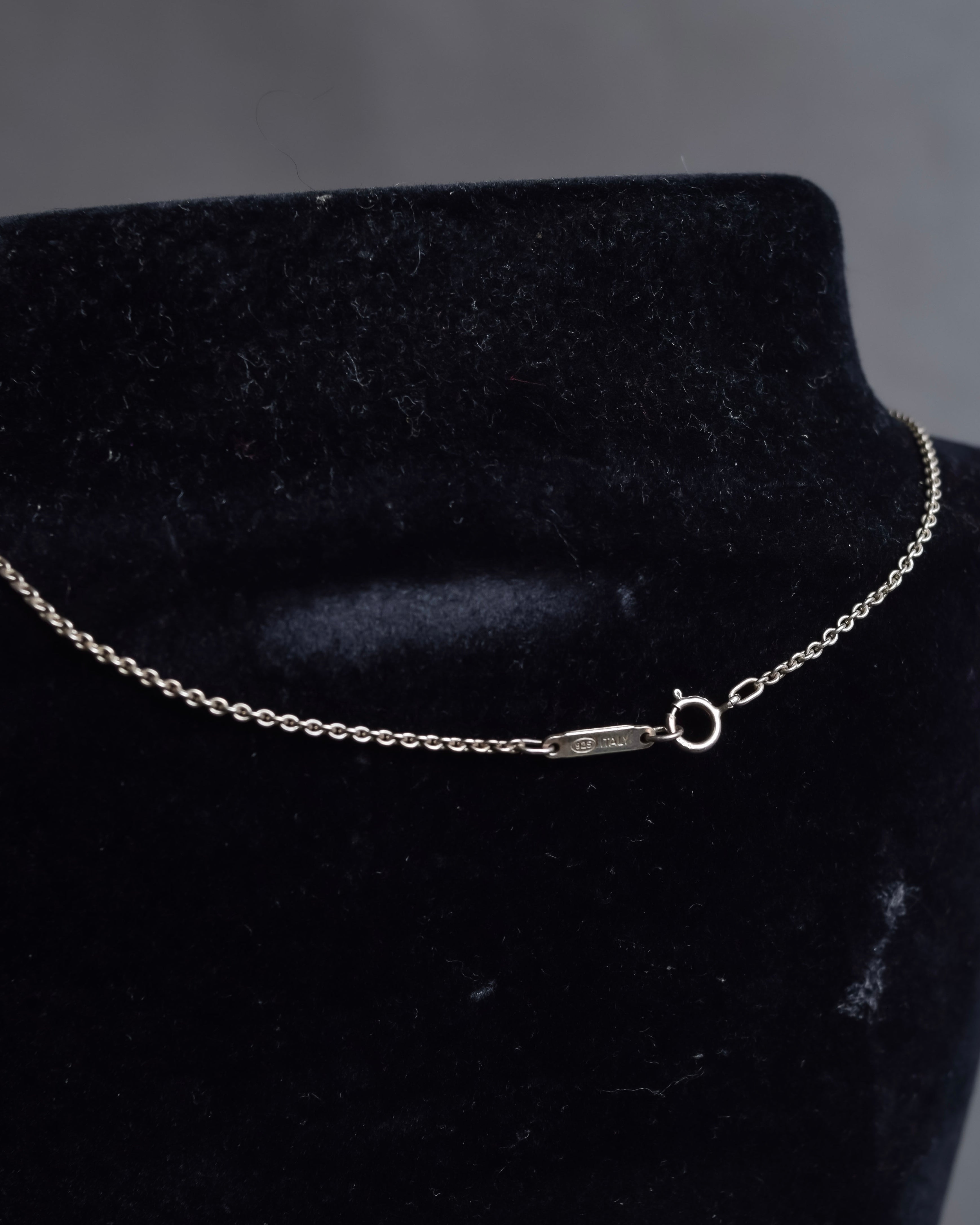 "Tiffany&Co" Roman numeral atlas cube silver necklace