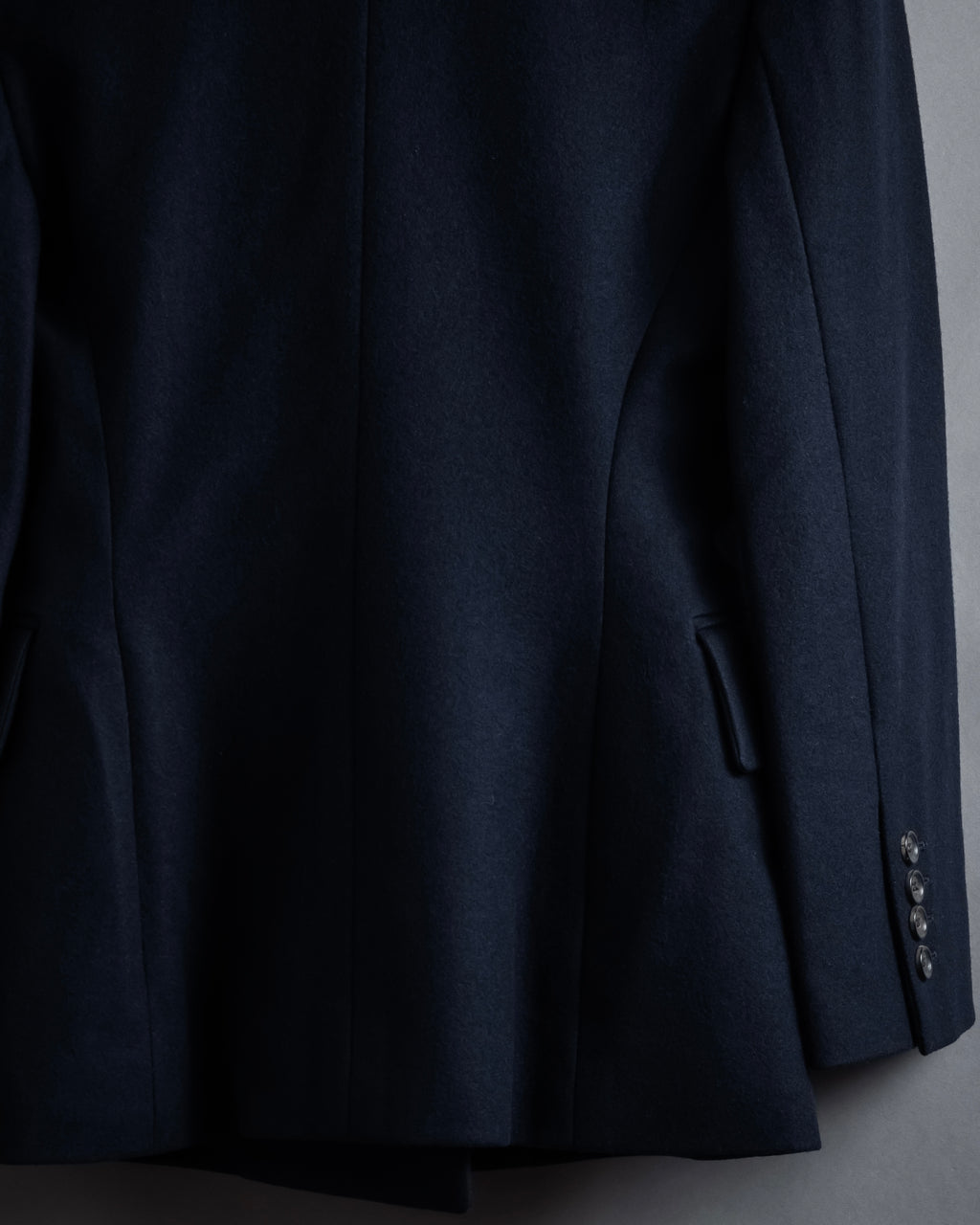 "CELINE" 90’s Sculpted double-breasted peak lapel tailored jacket