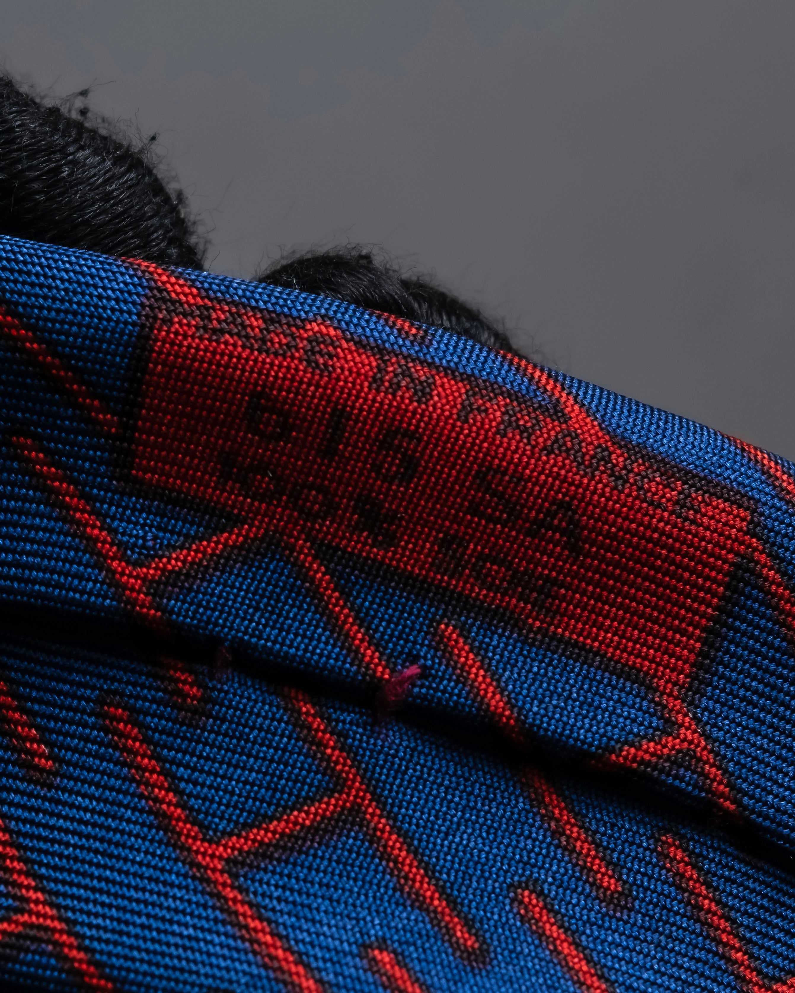 "HERMES" Geometric pattern H motif silk necktie