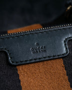 "GUCCI" Diamante pattern one handle canvas bag