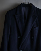 "BALENCIAGA" Peak lapel double-breasted chester coat