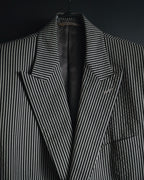 "HERMES" 00's striped stretch cotton tailored jacket
