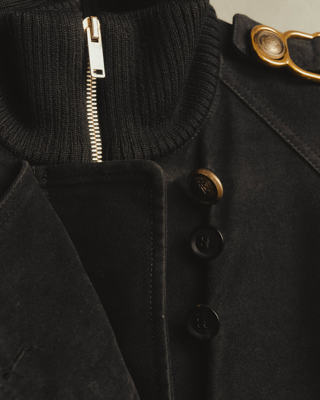 “GUCCI” Late 00’s military detail cotton long jacket
