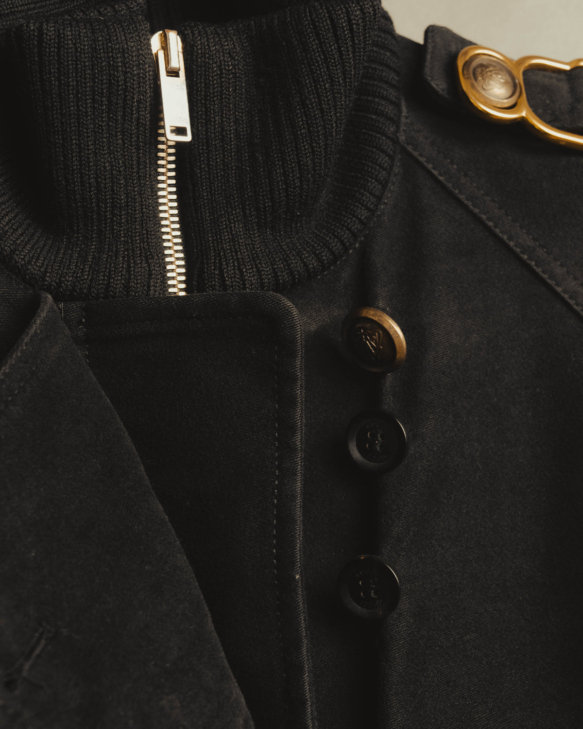 “GUCCI” Late 00’s military detail cotton long jacket