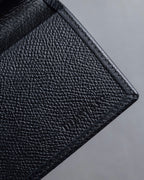 "Tiffany&Co" Logo engraved grained leather card holder