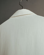 “UMBERTO GINOCCHIETTI“ 80’s-90’s pleated front ivory dress shirt