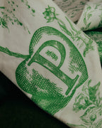 "DIOR" Green printed silk mitzah scarf