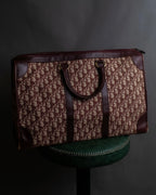 "Christian Dior" Trotter monogram jacquard boston bag