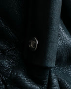 "CHANEL" Karl Lagerfeld design Matelasse chain Black shoulder bag