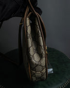 "GUCCI" 1970-80's Clasp design GG logo pattern shoulder bag