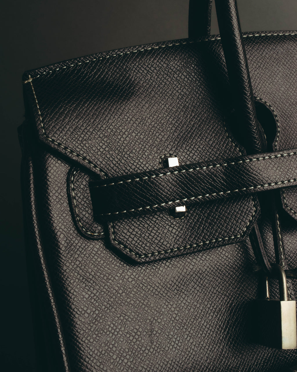 "Yves Saint Laurent" 90's-00's Classic textured leather structured top handle bag