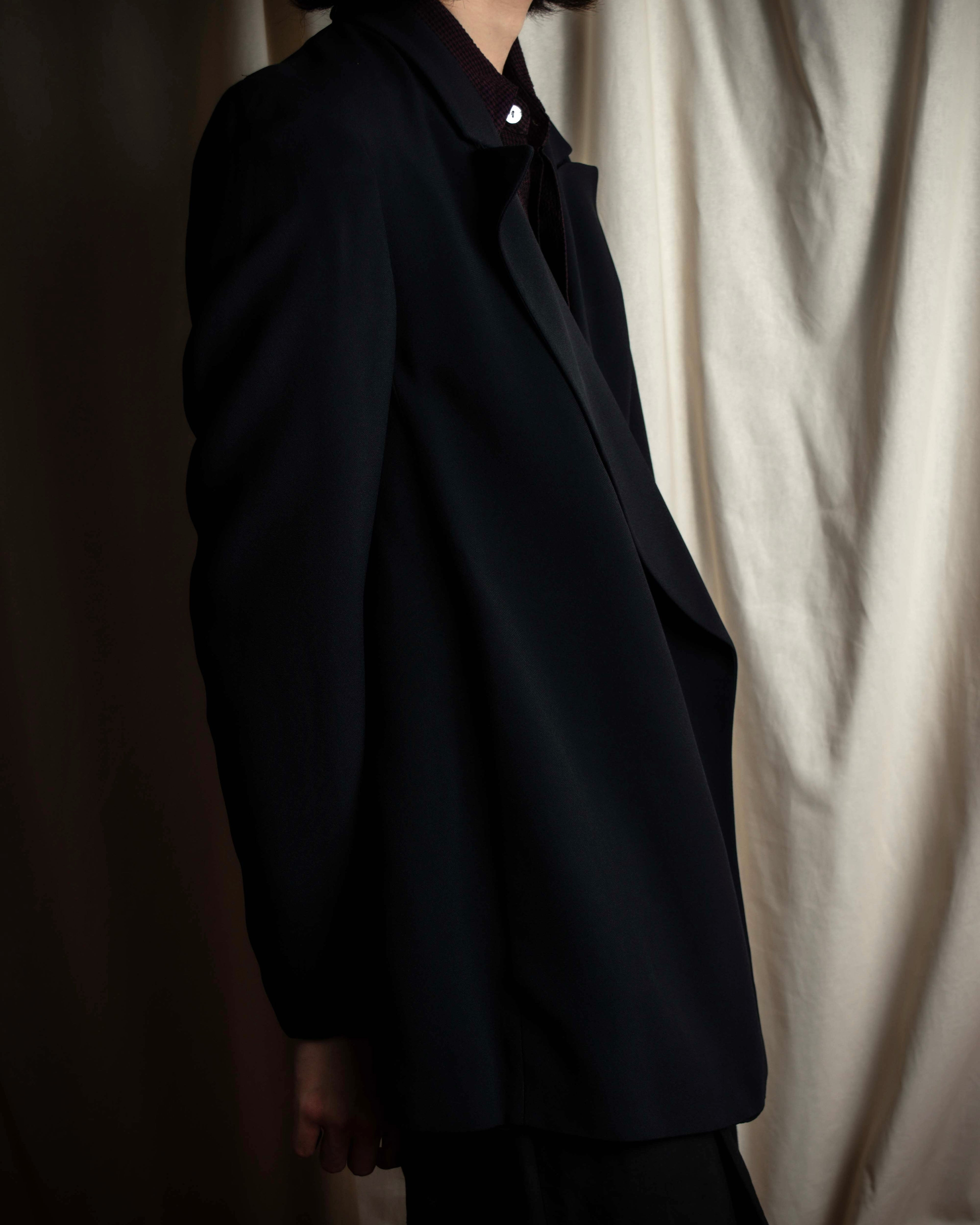 "GUCCI" Three-dimensional lapel design draped tailored jacket