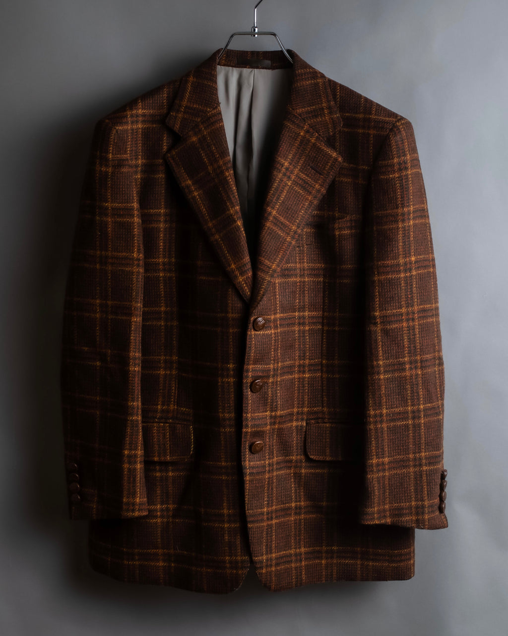 "Burberrys" Warm-colored checked twill tailored jacket