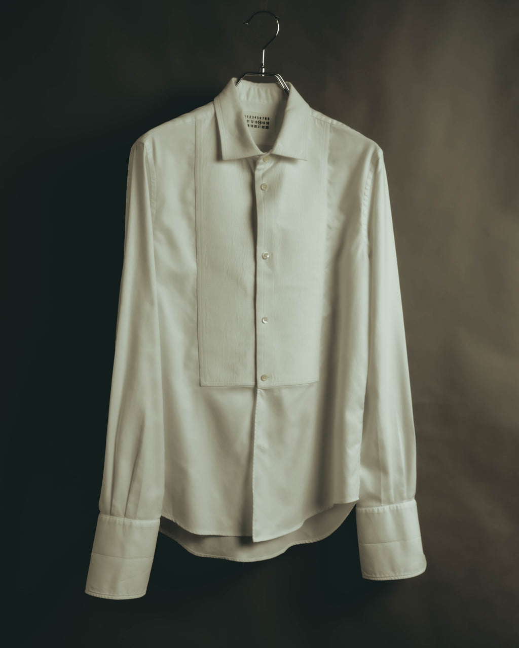 “Maison Martin Margiela” Replica 00’s-10’s Line 14 textured bib white shirt