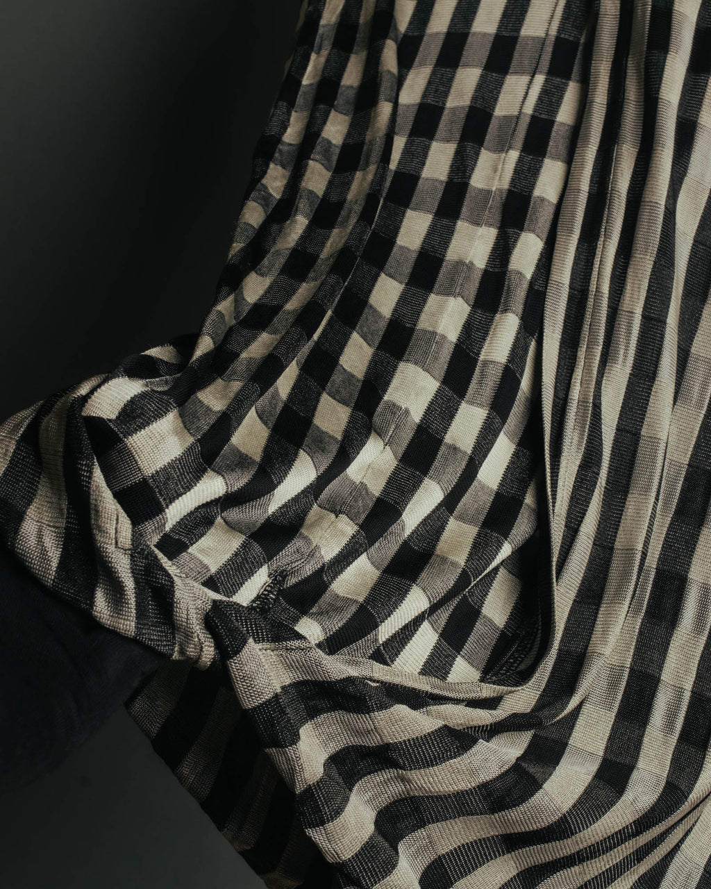 “tricot COMME des GARÇONS” 00’s-10’s Asymmetric gingham draped top