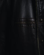 "Christian Dior" 80’s-90’s deerskin shearling collar leather jacket