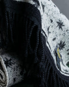 "Vivienne Westwood" Logo random motif pattern fringe muffler