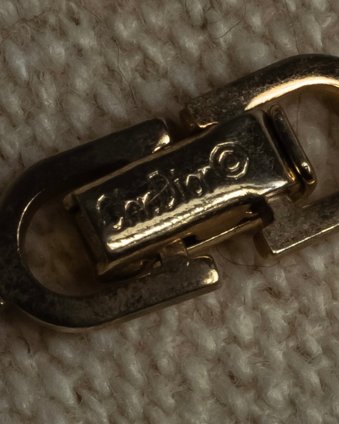 "Christian Dior" Arch motif top gold tone necklace