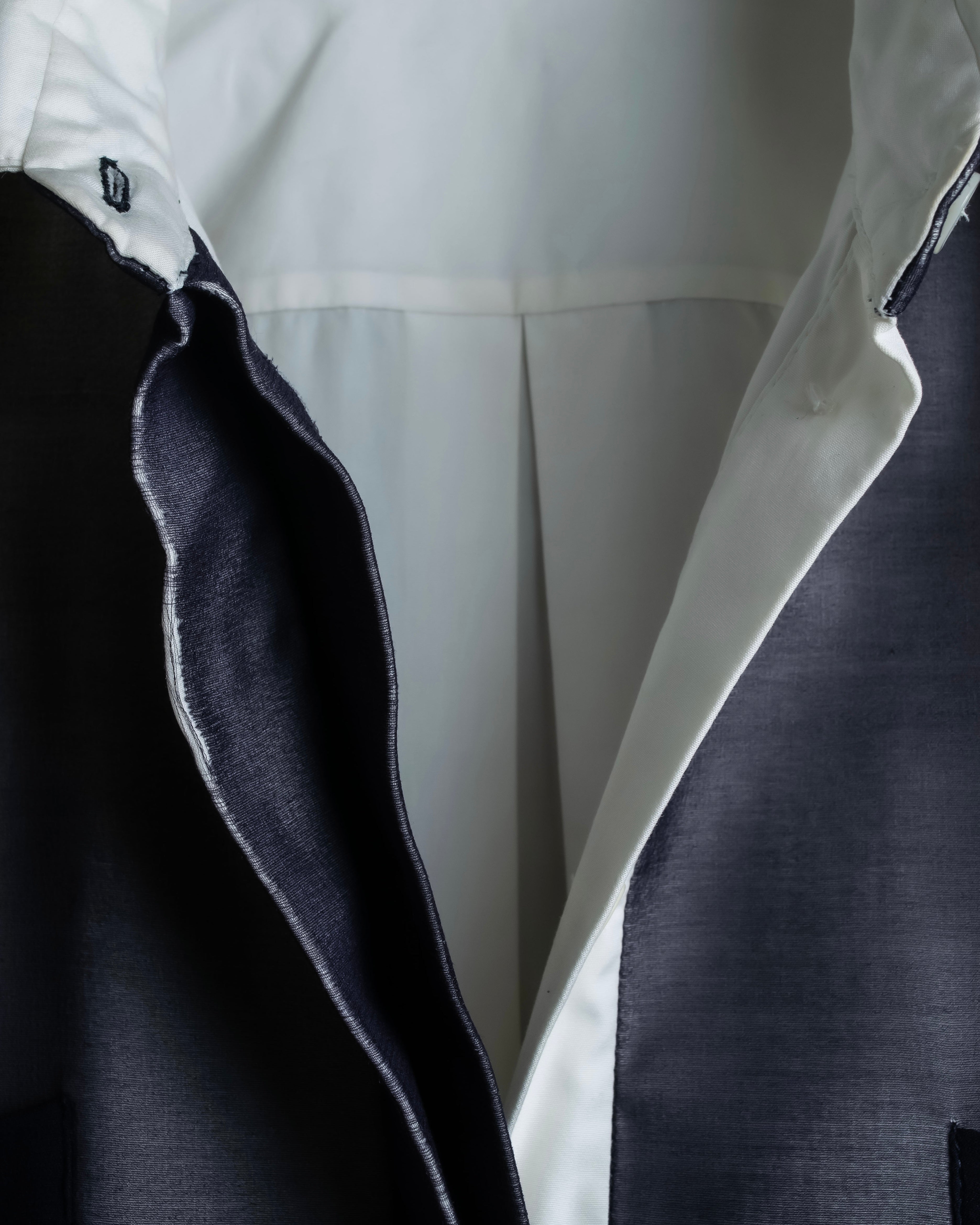 "CELINE" Combination color dress shirt