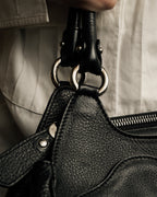 "Salvatore Ferragamo" Gancini motif gathered design leather bag