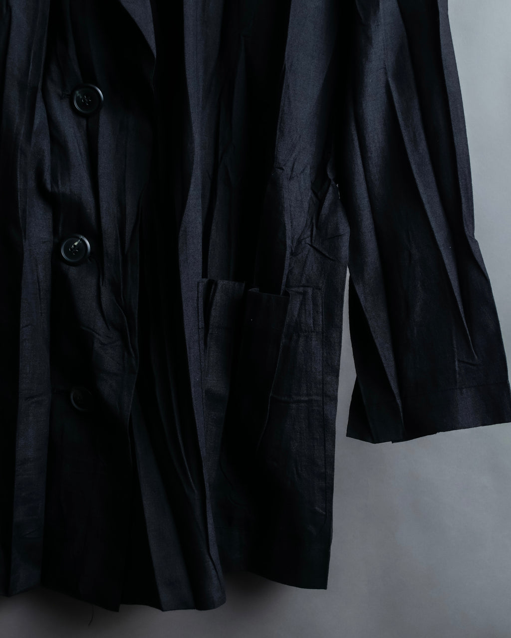 “ISSEY MIYAKE” wrinkle processing oversize tailored jacket