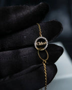 “Chloé” jewelry attached double ring necklace