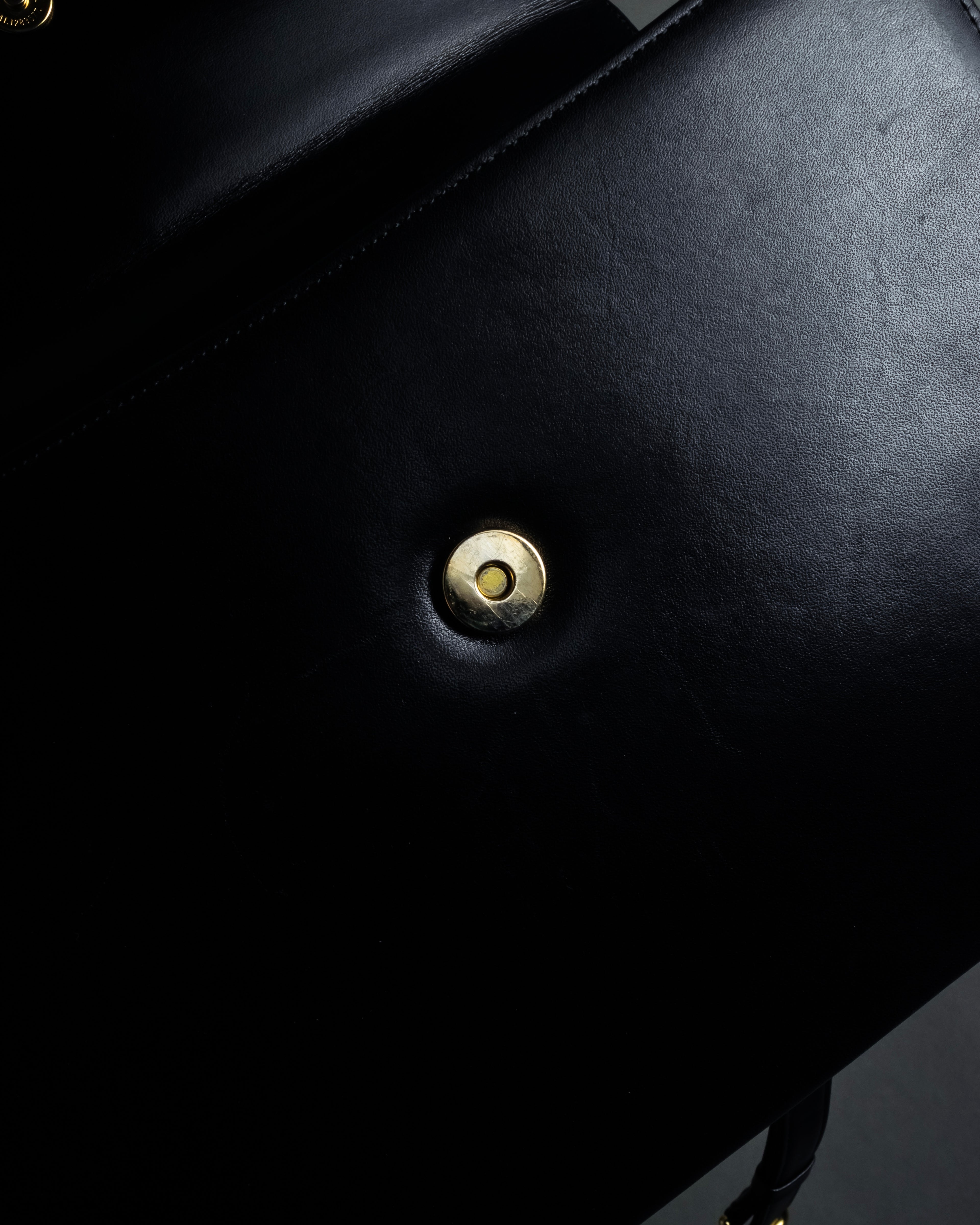 "JUNKO KOSHINO" Geometric motif design 2-way leather shoulder bag