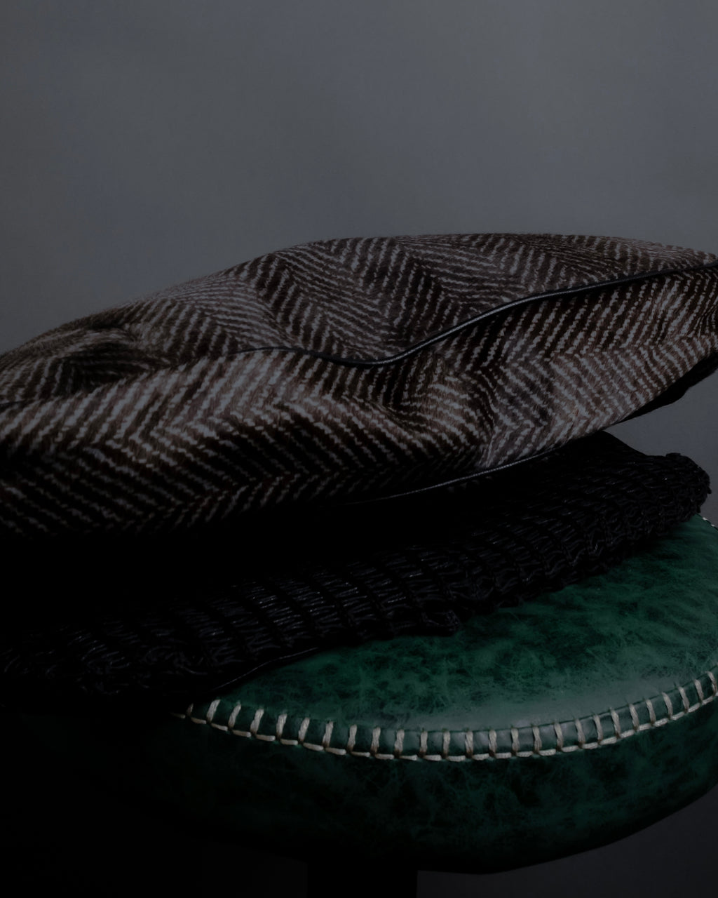 "JIL SANDER" Large flap design Harako leather shoulder bag