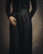 -SPECIAL- "Christian Dior" 00's Metallic silk blend fluid wide-leg trousers