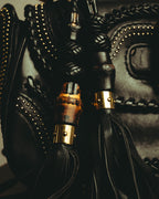 –SPECIAL– "GUCCI" 10's Embellished bamboo leather handbag