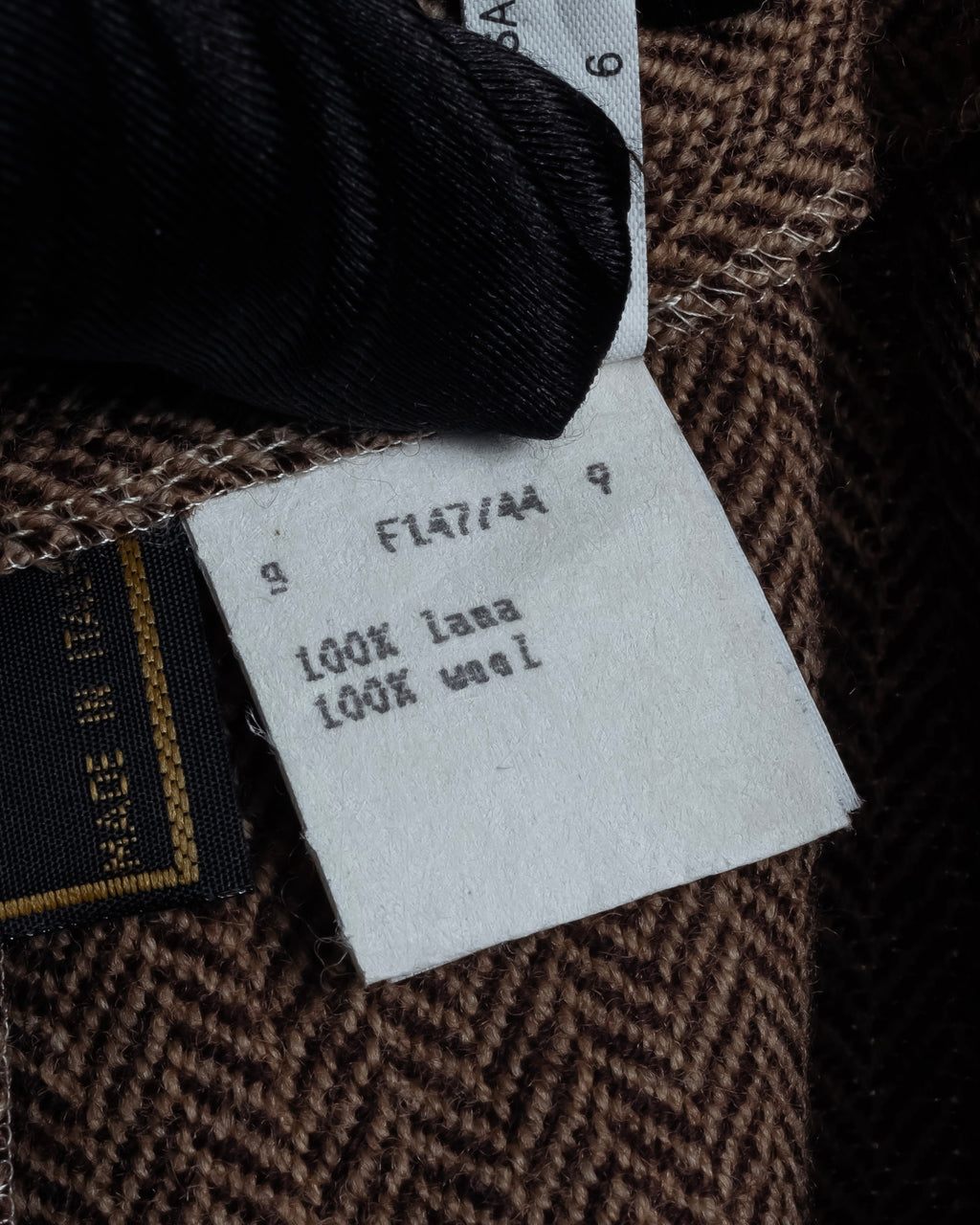 "FENDI" Velvet switching design herringbone set up