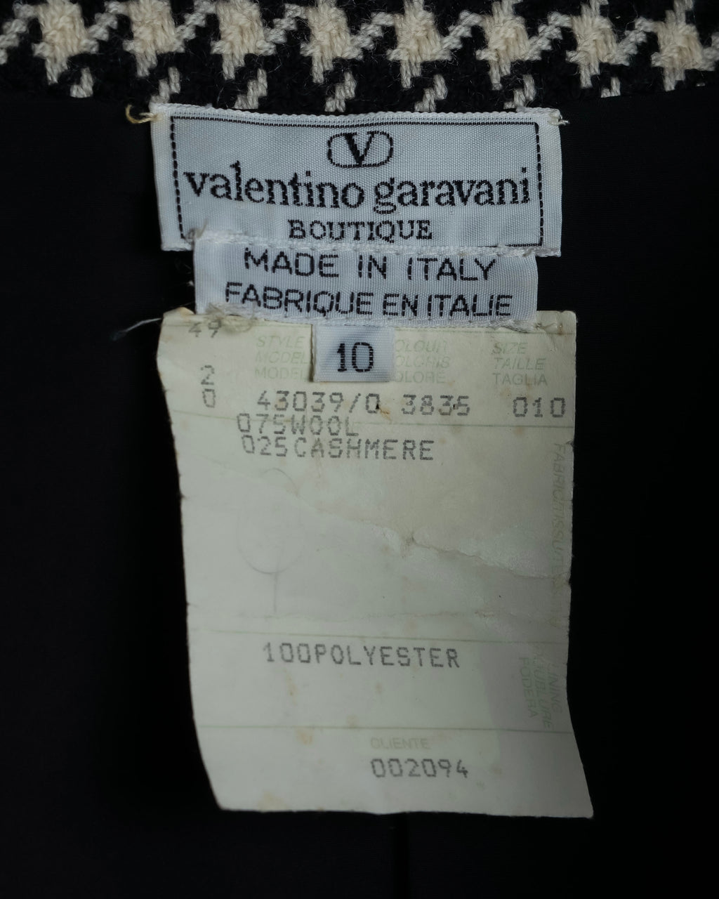 "Valentino Garavani" Houndstooth pattern lace velvet design set up