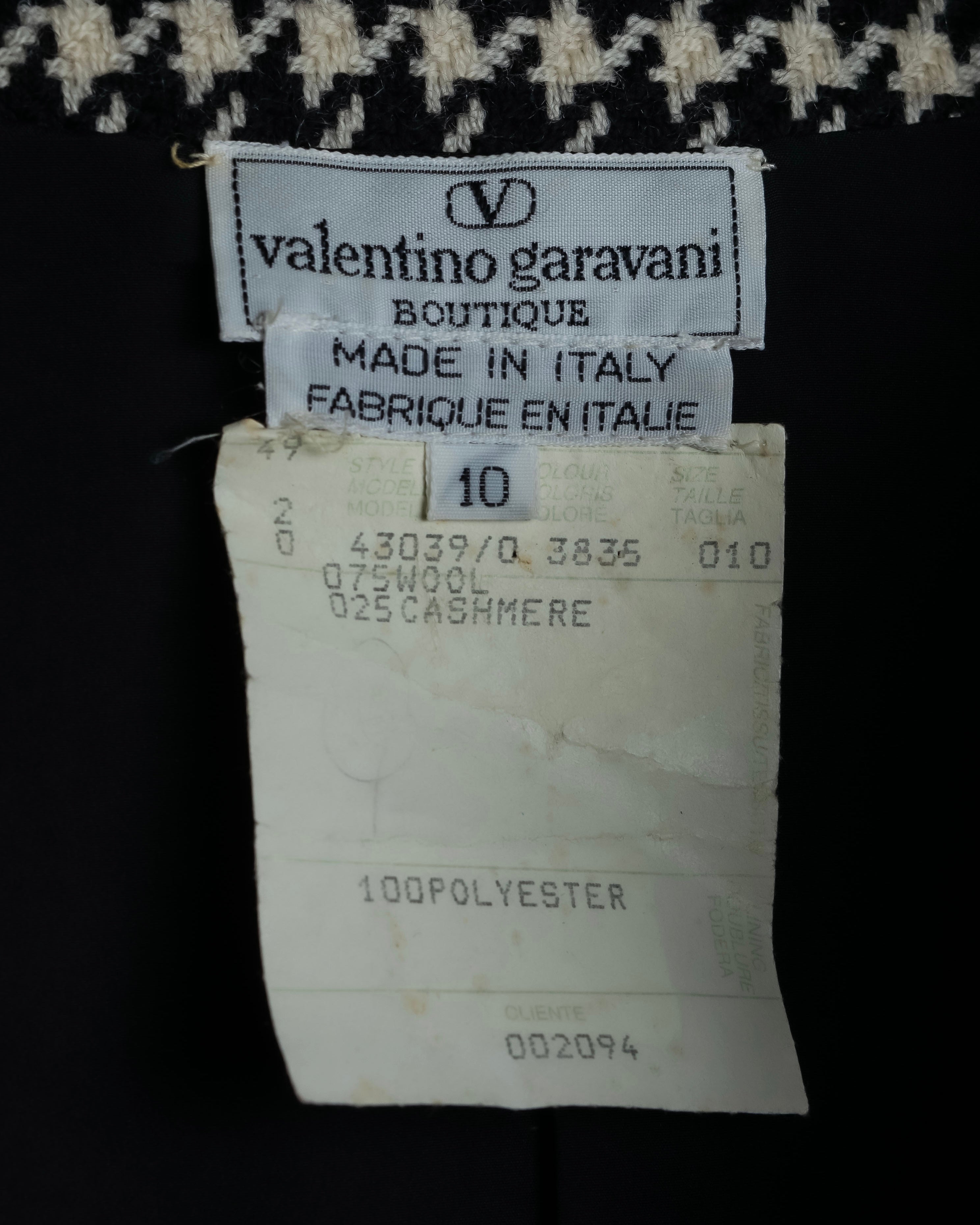 "Valentino Garavani" Houndstooth pattern lace velvet design set up