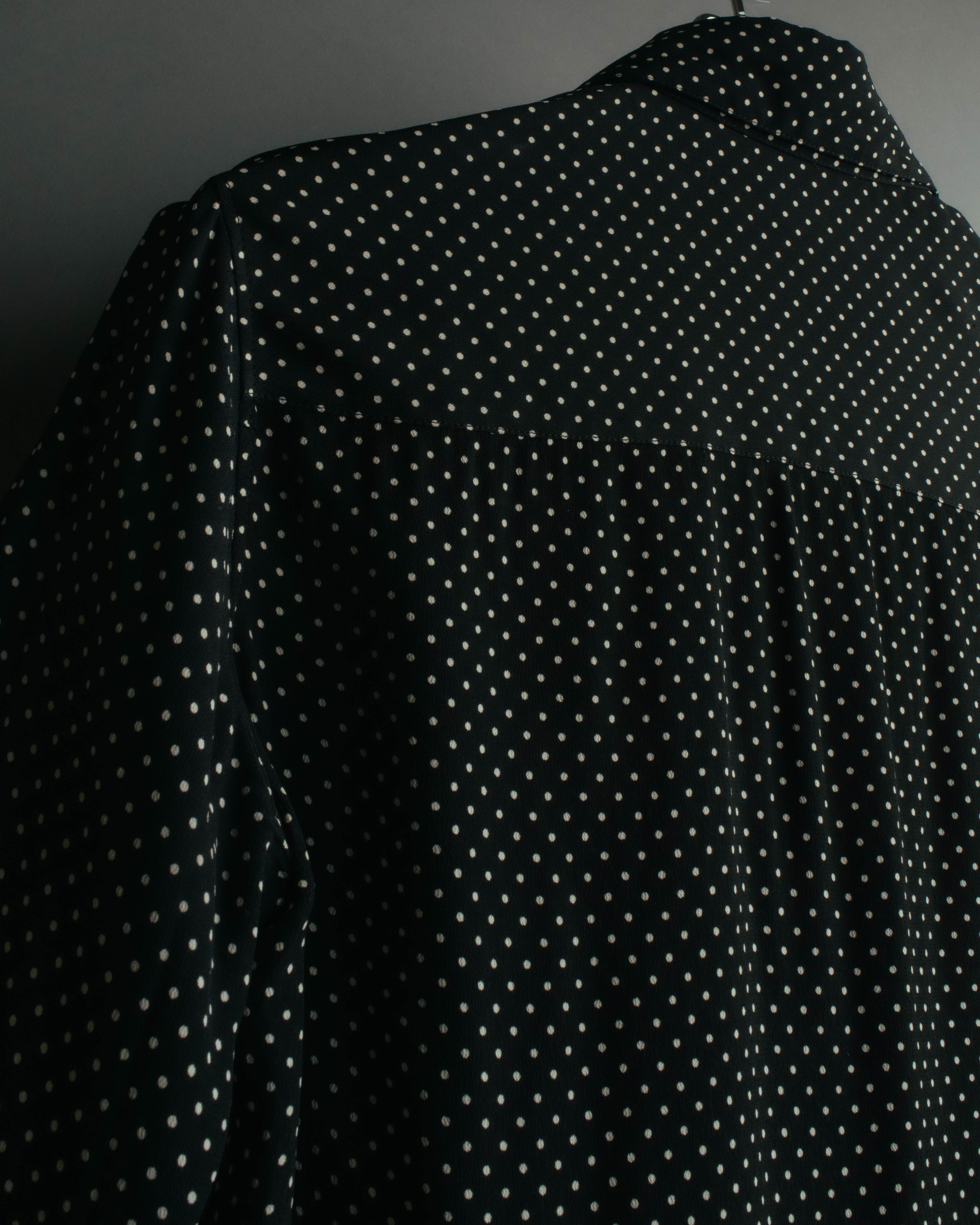 "CELINE" 2010's-2020's Polka dot viscose long sleeve shirt