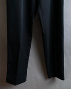 "SISLEY" Waistline switching design wide tapered slacks